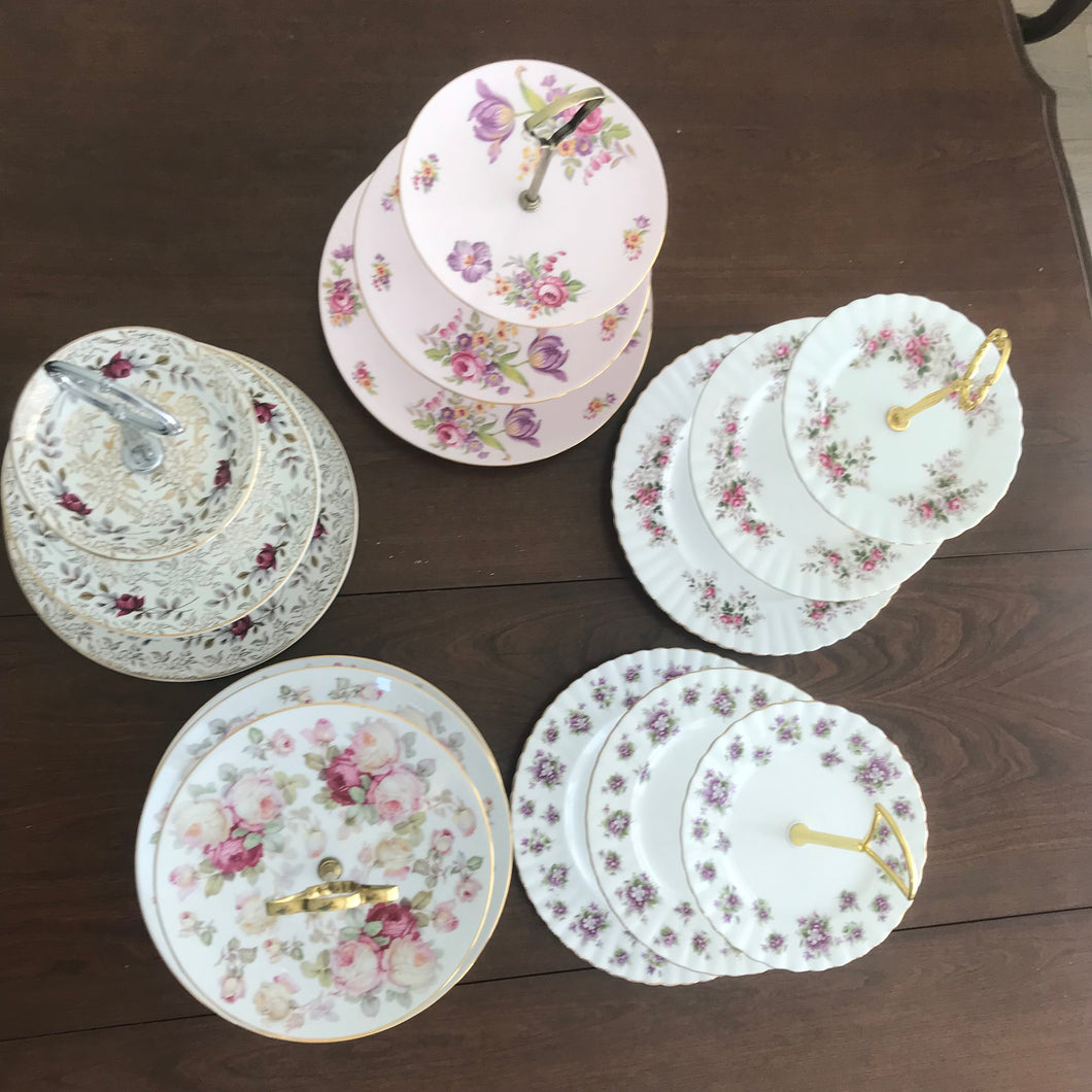 3 Tiered Serving China Dishes